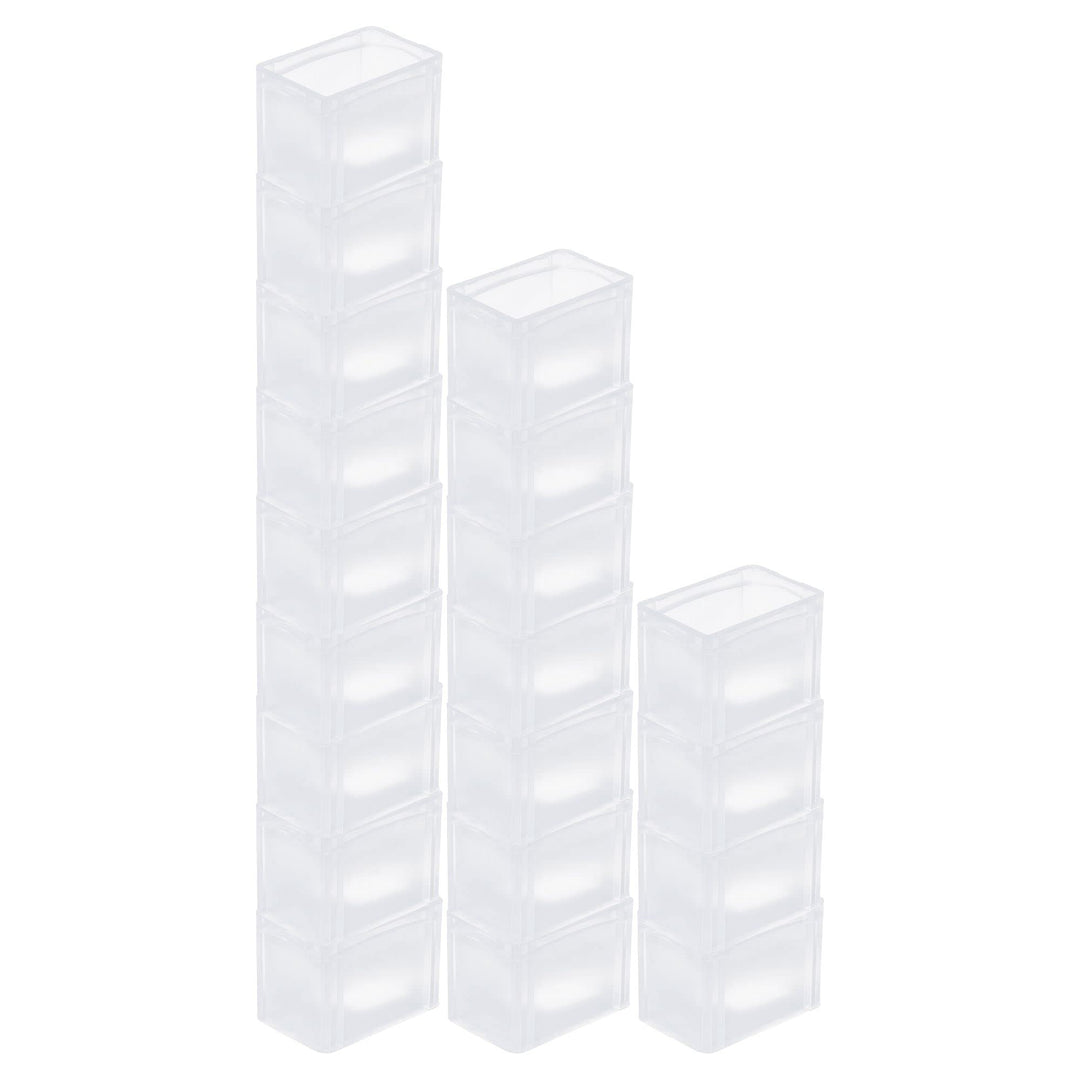 PROREGAL SuperSparSet 20x Transparenter Eurobehälter BasicLine mit geschlossenem Griff | HxBxT 22x20