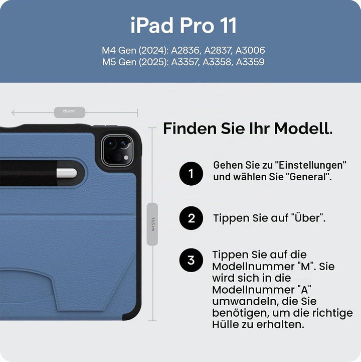 ZUGU CASE iPad Pro 11 Zoll Hülle (M4 / M5) 2024/2025 schlanke Schutzhülle 8 Winkel-Ständer magnetisc