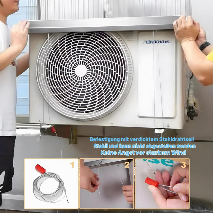 Klimaanlage Abdeckung für Aussengerät, Mini Split Abdeckung, Edelstahl Minisplit Kompressor Schutz,