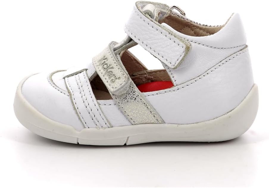 Kickers Unisex Kinder Wafel Sneaker 24 EU Blanc Metallise, 24 EU Blanc Metallise