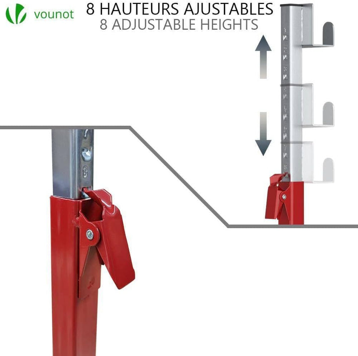 VOUNOT Hebevorrichtung für Rasenmäher, bis maximal 50 kg belastbar, Höhenverstellbar