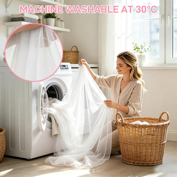 Generisch Hausbett Himmel Set, 2 Stück Betthimmel Hausbett für Hausbettdeko, Bett Vorhang für Mädche