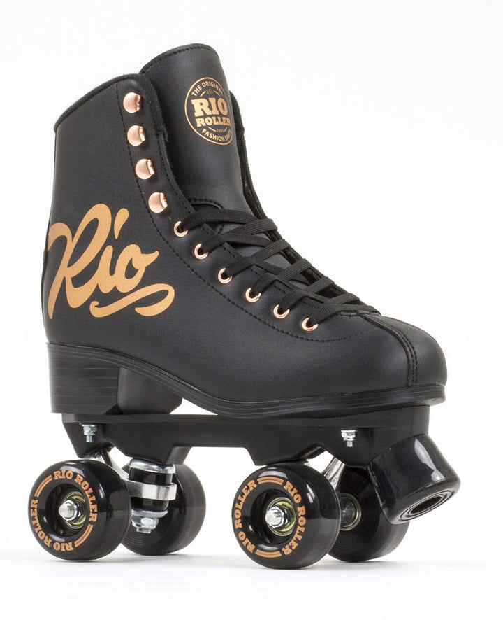 Rio Roller Unisex-Erwachsene Rosa Quad Skates Rollschuhe 42 Schwarz, 42 Schwarz