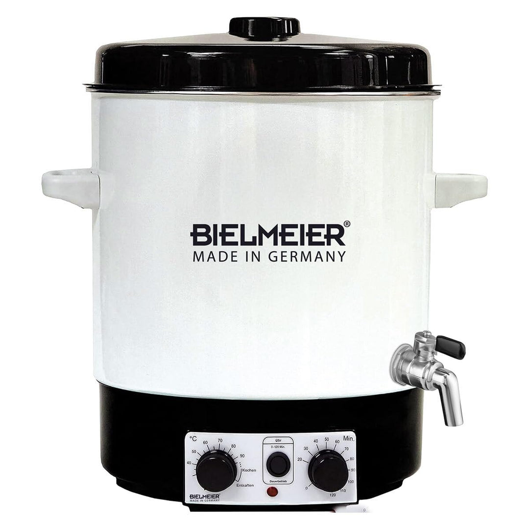 BIELMEIER Einkochautomat Emaille 2000 Watt 29 Liter BHG 685.2 Zeituhr Auslaufhahn Edelstahl 3/8" Ers