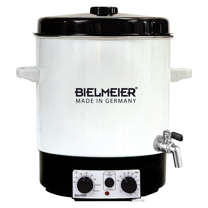 BIELMEIER Einkochautomat Emaille 2000 Watt 29 Liter BHG 685.2 Zeituhr Auslaufhahn Edelstahl 3/8" Ers