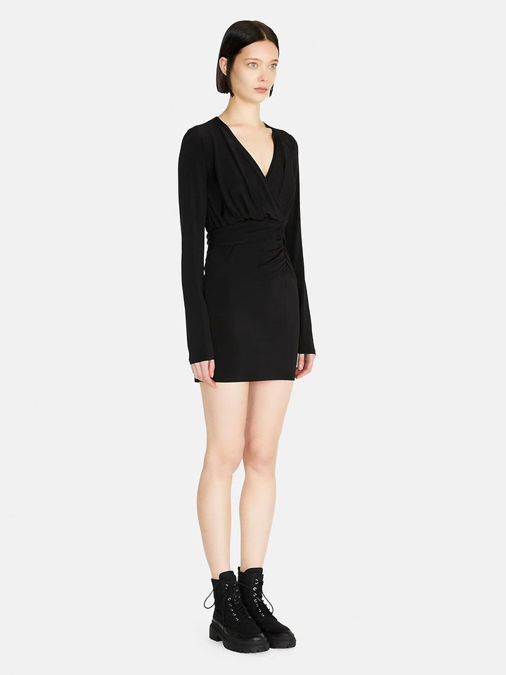 Sisley Damen 4zftlv038 Dress, Black 100, 38 EU