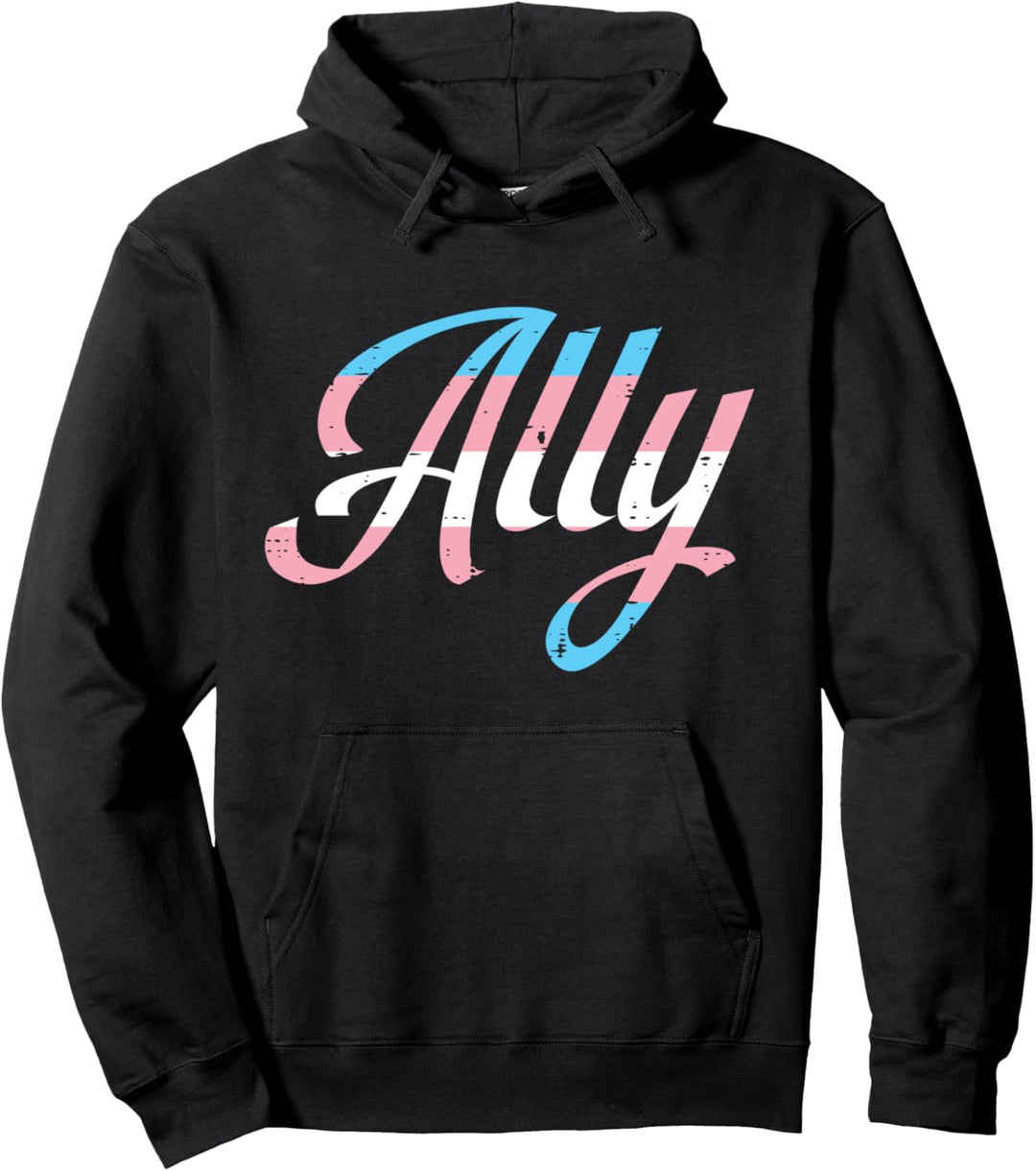 Ally Transgender Transsexual Trans Pride Flag LGBT Men Women Pullover Hoodie