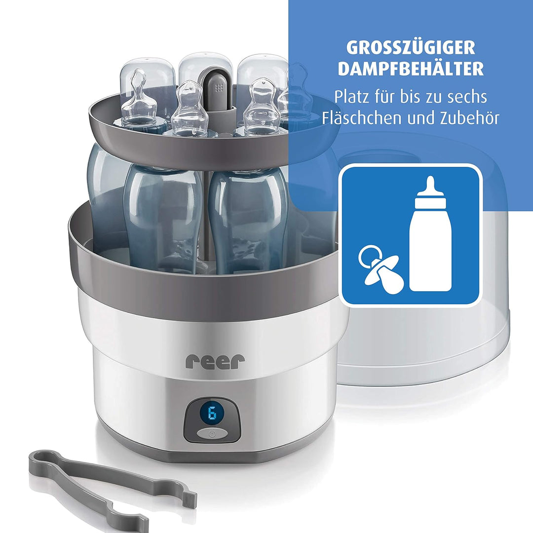Reer VapoMax grosser Vaporisator, Platz für 6 Fläschchen und Zubehör, ‎Weiss/anthrazit, 1 Stück (1er