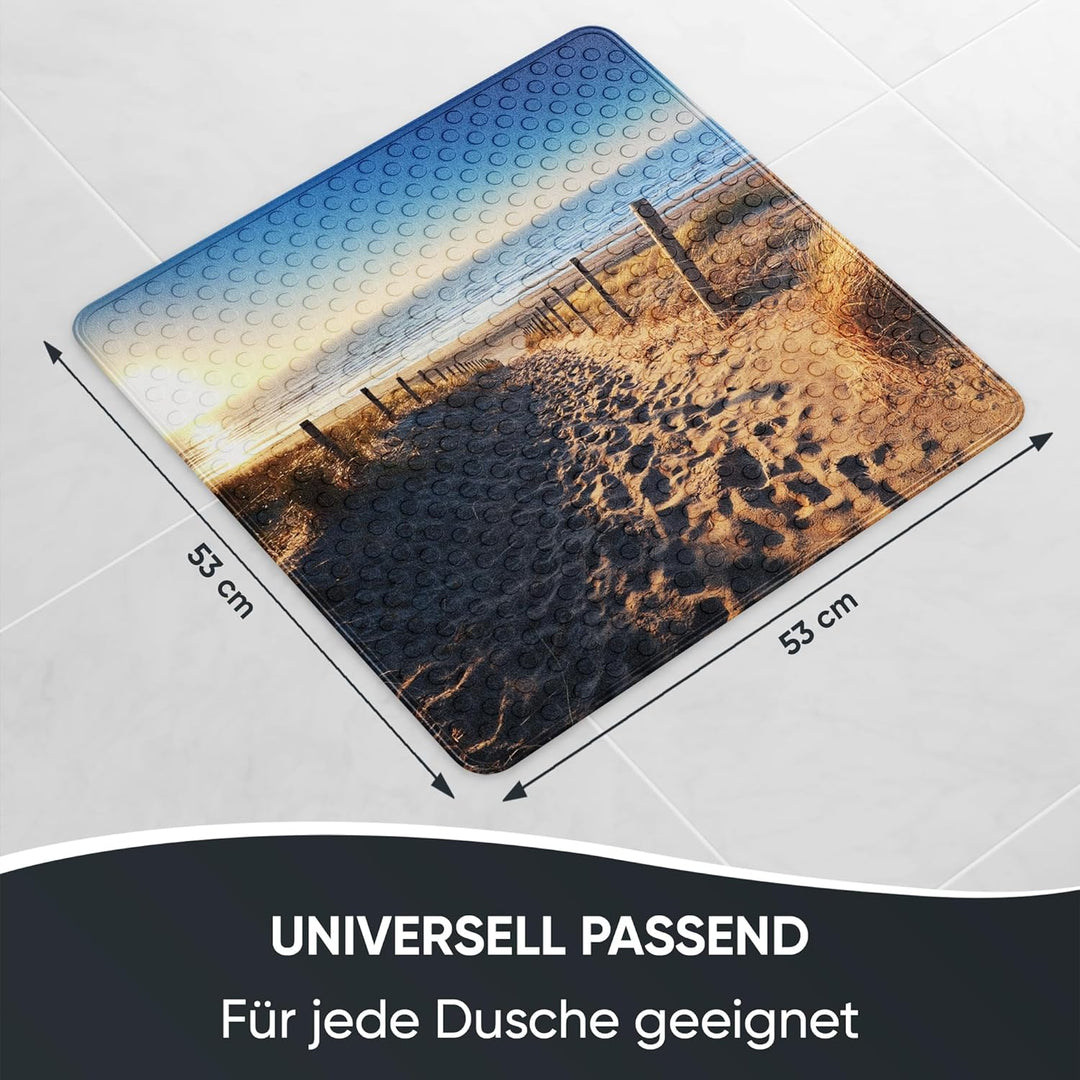 Sanilo Badematte 53 x 53 cm, rutschfeste Duschmatte für Dusche und Badewanne, Antirutschmatte maschi