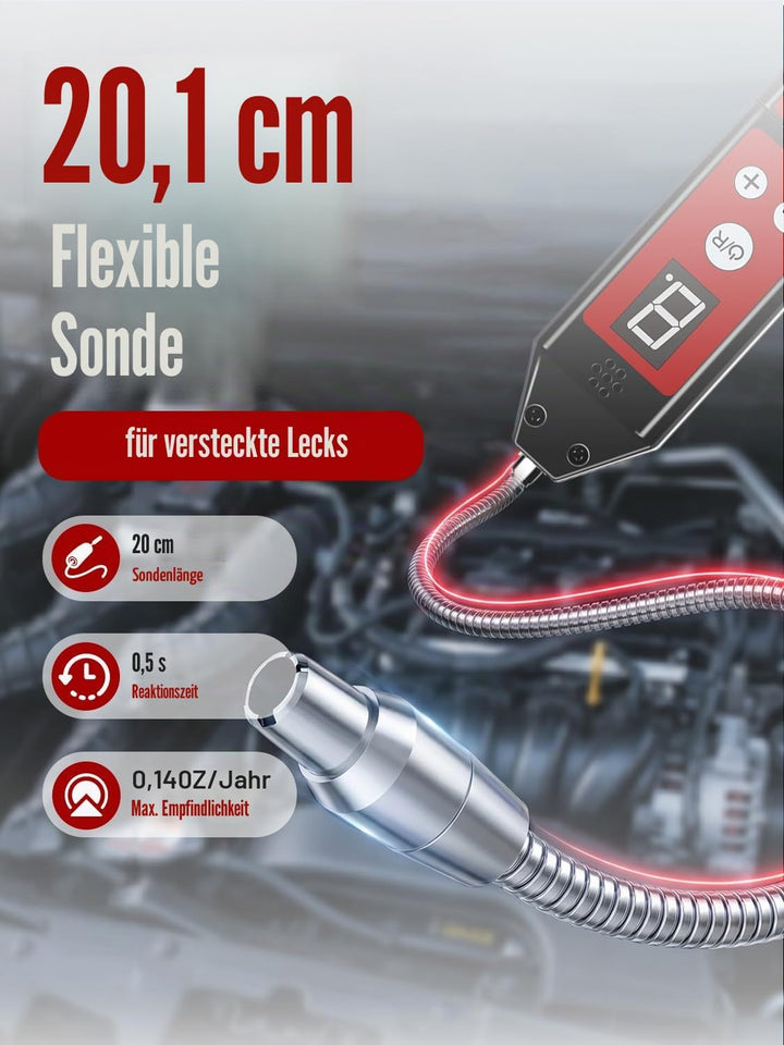 Kältemittel Lecksuchgerät mit LED-Licht, WJL-6000 PRO Halogen Detektor Lecksuchgerät Freon-Gasleckte