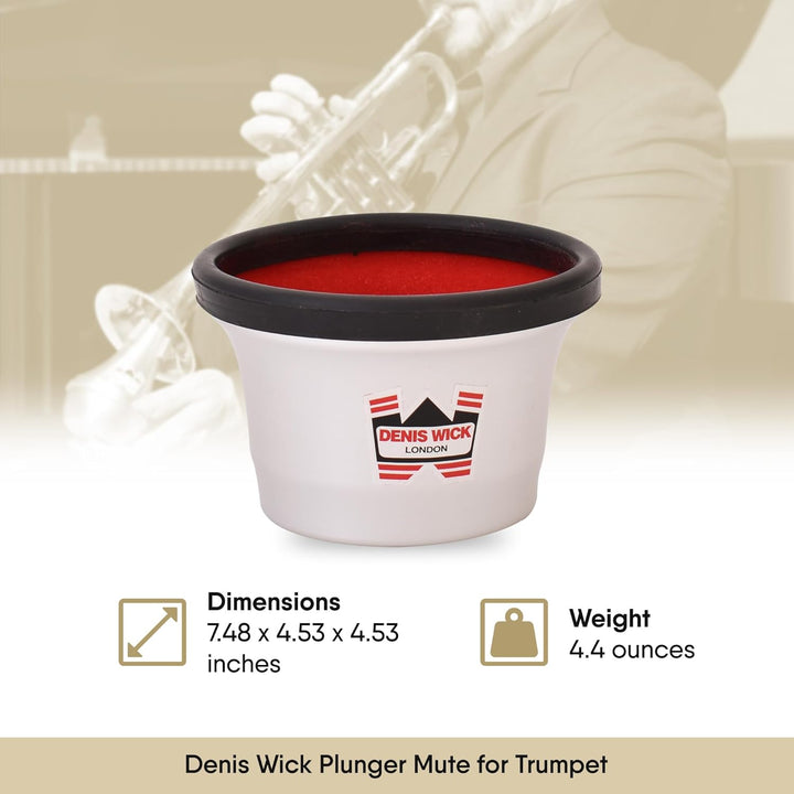 Denis Wick Trompetendämpfer, Straight Saugglocke silber, DW5510 Tauchkolben, Tauchkolben