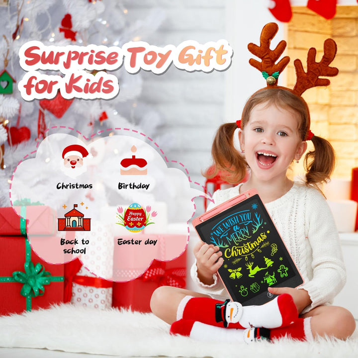 LCD Schreibtafel Spielzeug für Kinder 12.5 Zoll, 2-Pack Maltafel Bunte Kritzeleien, Geschenke für 3-