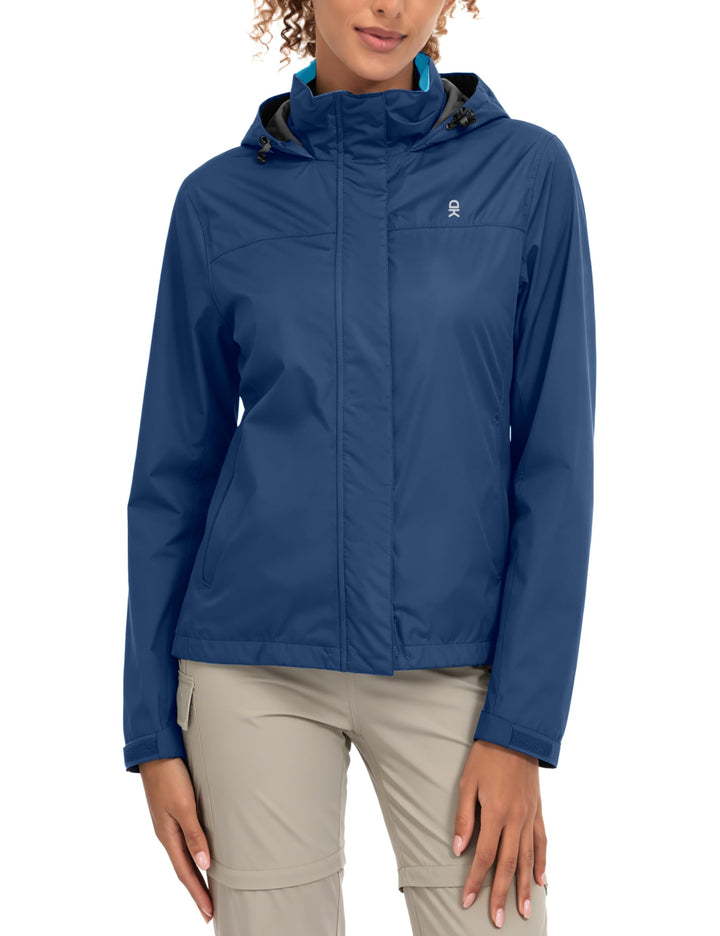 Little Donkey Andy Damen wasserdichte Regenjacke Leichte atmungsaktivem Regenjacke für Outdoor-Windb