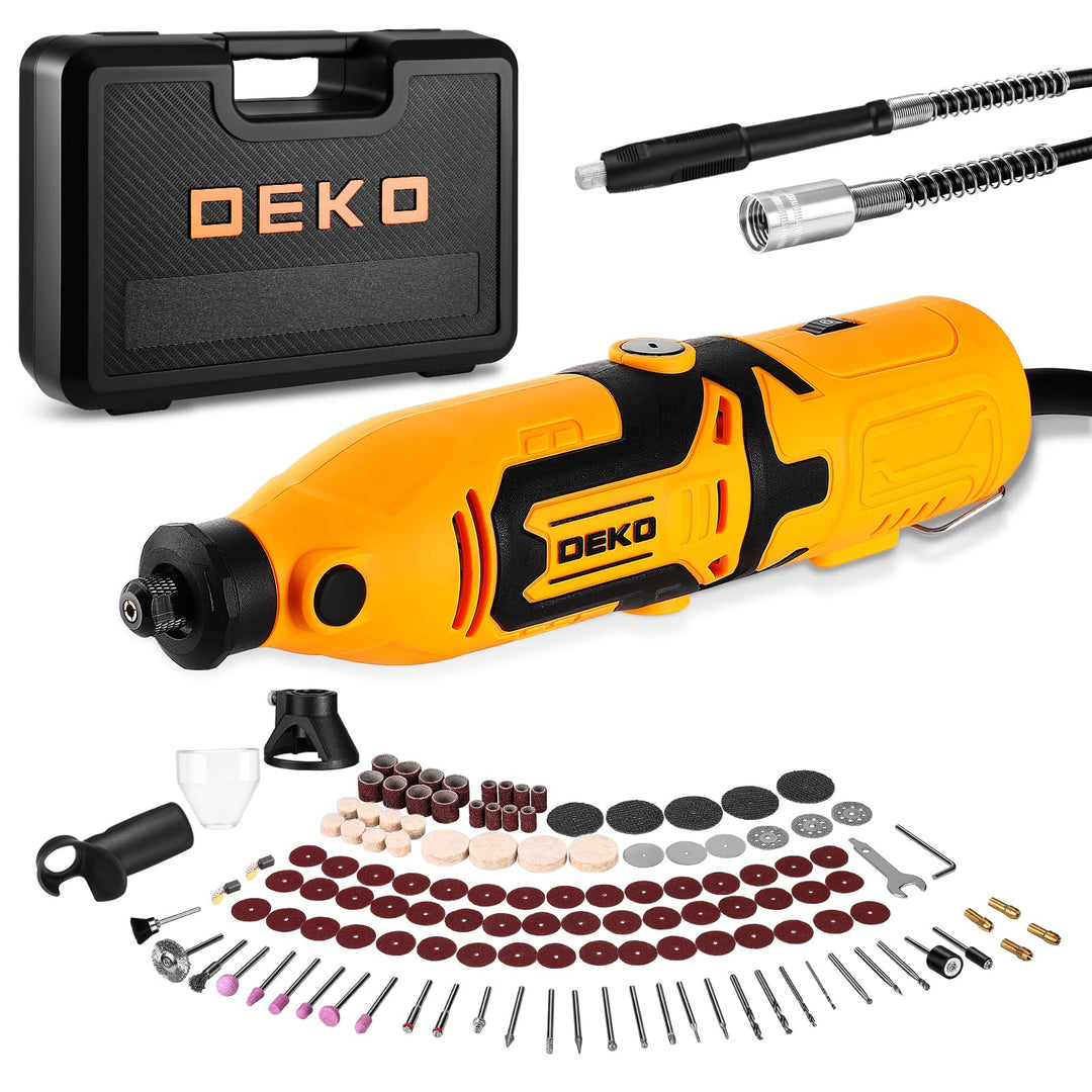 Multifunktionswerkzeug Rotationswerkzeug Gravur Gerät Mini Schleifer: DEKOPRO 170W 127 Zubehör Set V