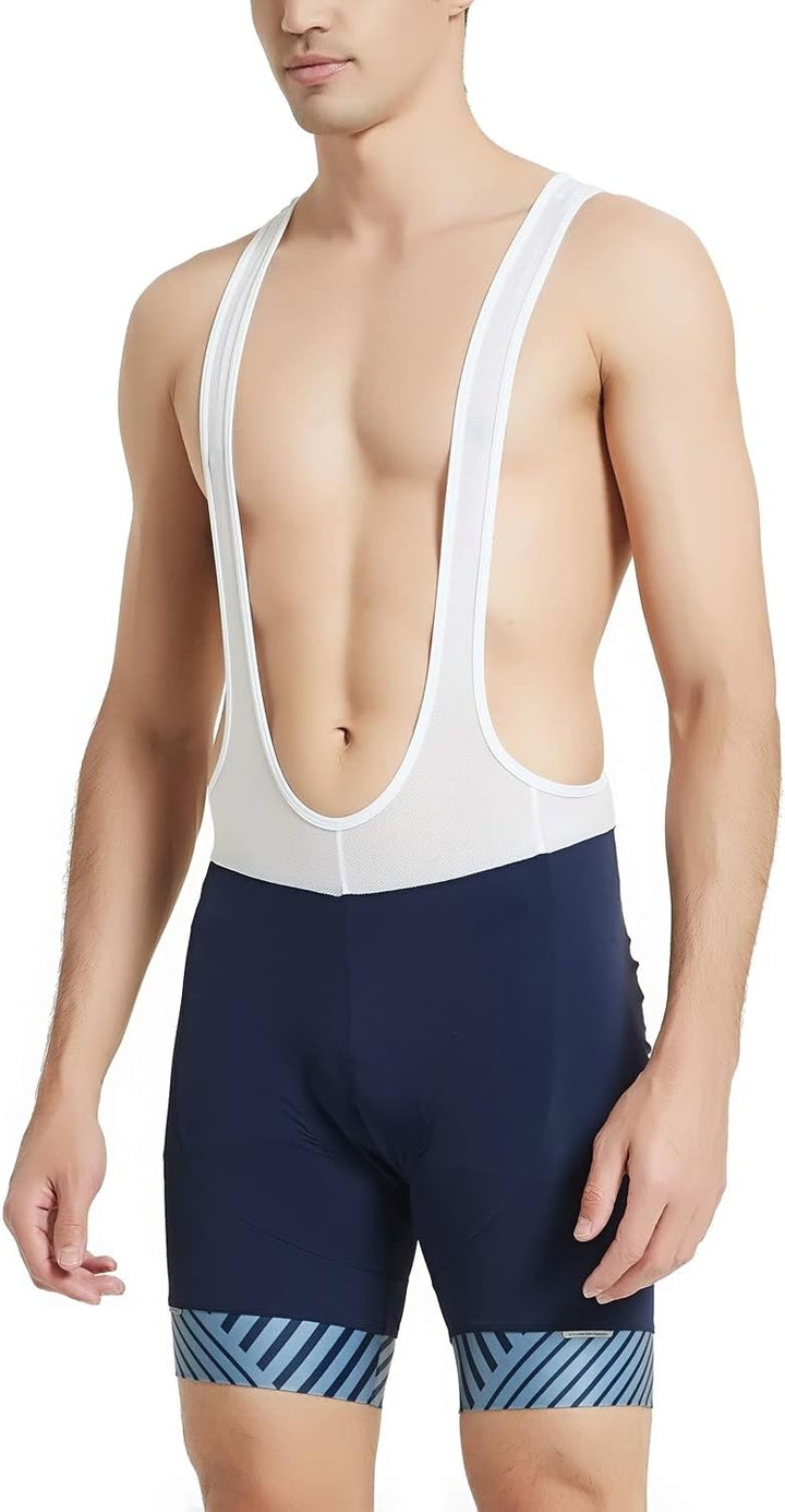 Santic Trägerhose Fahrrad Herren Fahrradhose Kurz mit Sitzpolster Radhose Herren Kurz Gepolstert, XX