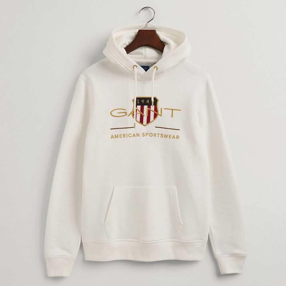 GANT Herren Reg Archive Shield Hoodie Kapuzenpullover XXS Eggshell, XXS Eggshell