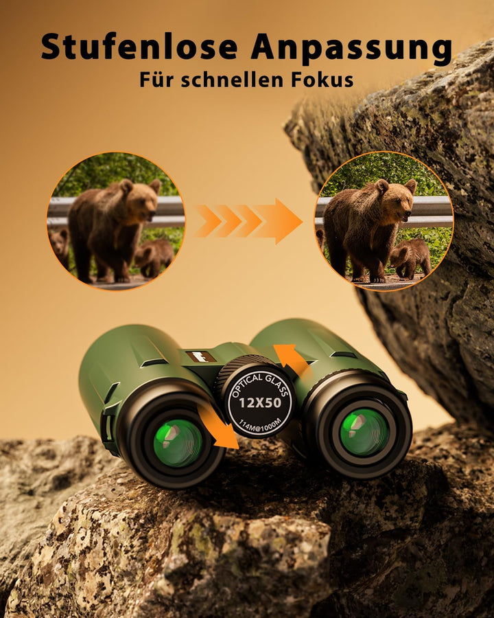 Usogood 12x50 Binoculars Professional mit GrossEr Reichweite Fernglas Erwachsene – Bak4-Prisma und L