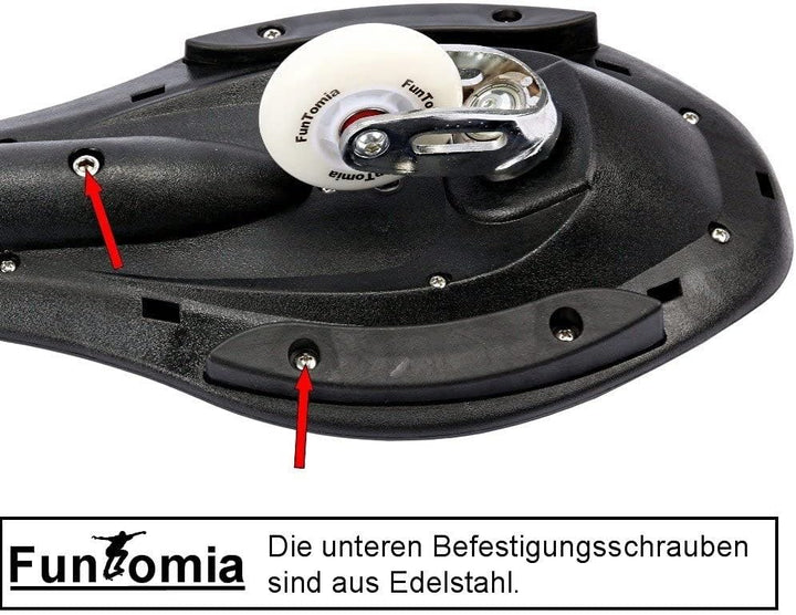 FunTomia Waveboard Original Mach1 Kugellager inkl. Tasche (Verschiedene Farbdesigns) Schwarz /