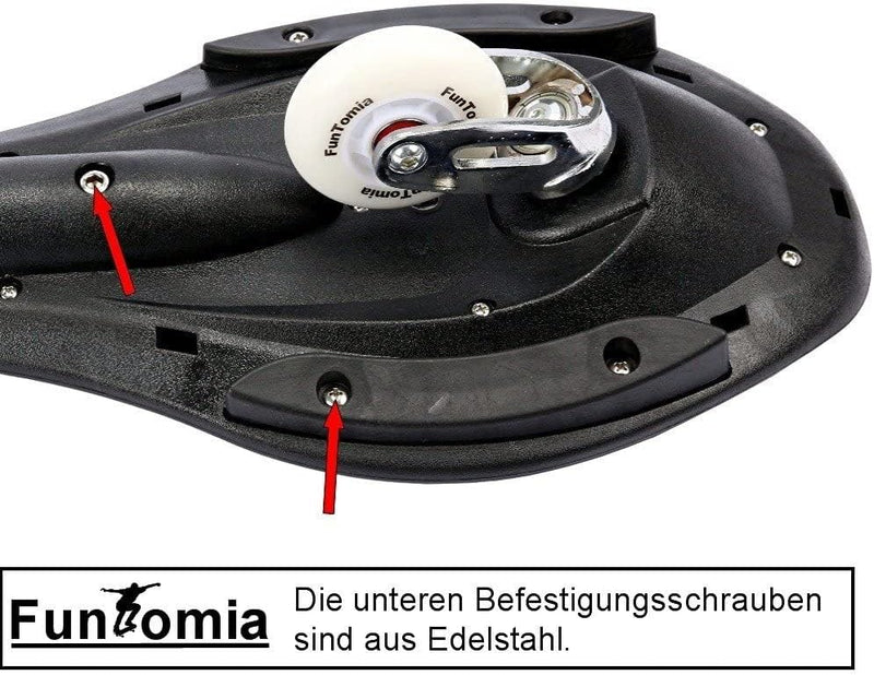 FunTomia Waveboard Original Mach1 Kugellager inkl. Tasche (Verschiedene Farbdesigns) Schwarz /