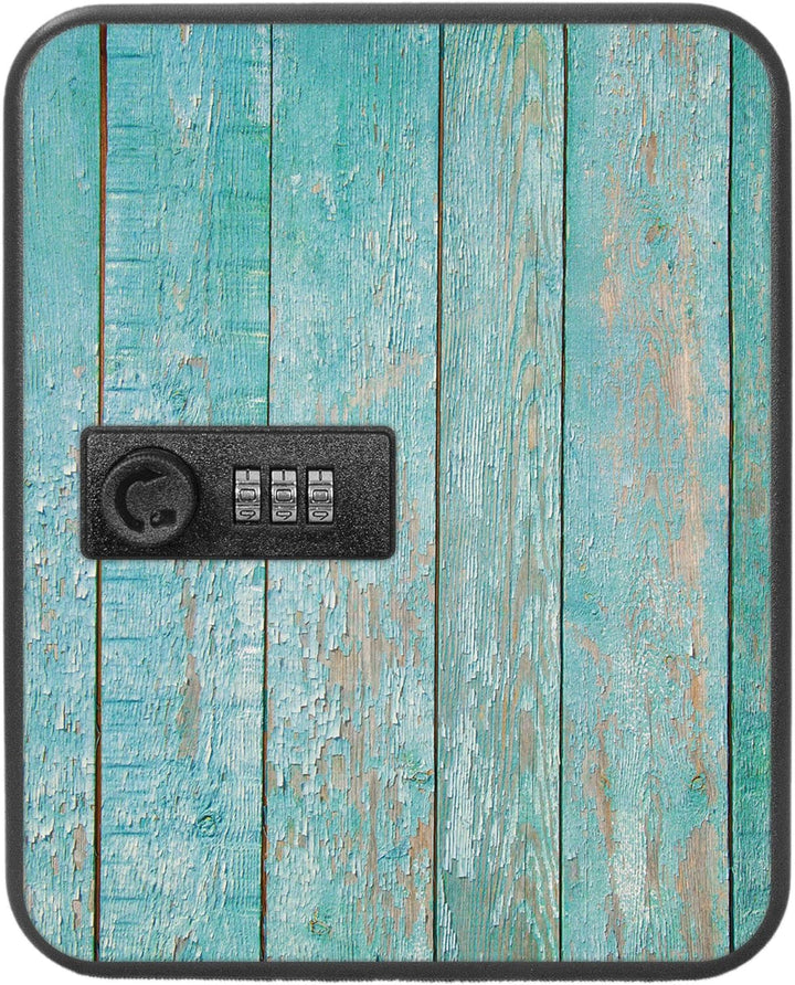 banjado® Burg-Wächter® abschliessbarer Schlüsselkasten mit Motiv Blaue Planken für 20 Schlüssel - Sc