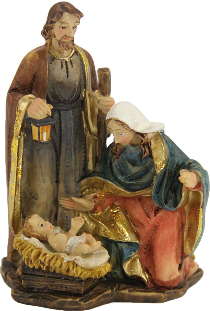 Krippenfigur Hlg. Familie, Krippenblock 8 cm