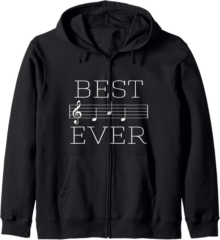 Musiker Best Dad Ever Notensystem Notenschlüssel Kapuzenjacke