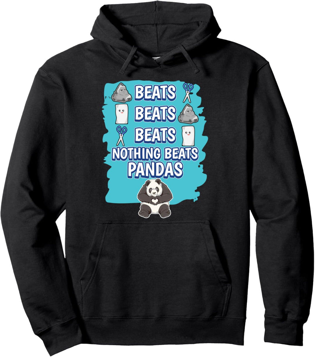 Pandas Rock Paper Scissors Game Panda Pullover Hoodie