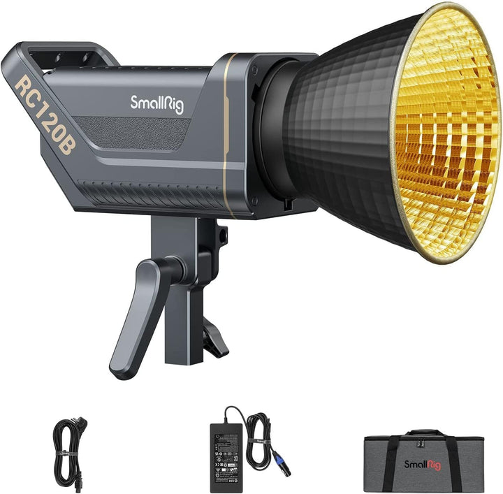 SMALLRIG 120W COB Video Light, Bi-Color 2700K-6500K 52800Lux Continuous Output Light mit 9 Lichteffe