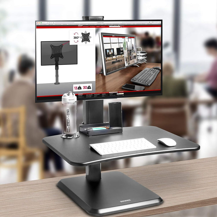 Duronic DM05D14 Schreibtischaufsatz mit Monitorhalterung | Computertisch 65 x 51 cm | Workstation hö