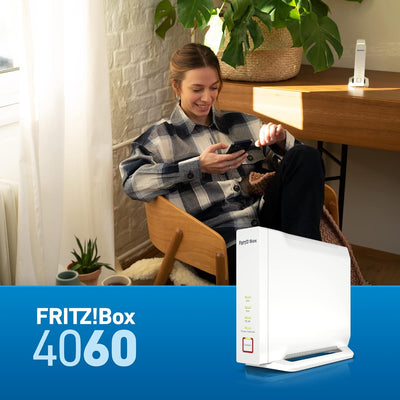 AVM FRITZ!Box 4060 (Wi-Fi 6 Mesh Router, bis zu 4.800 MBit/s (5 GHz) & 1.200 MBit/s (2,4 GHz), 2,5 G