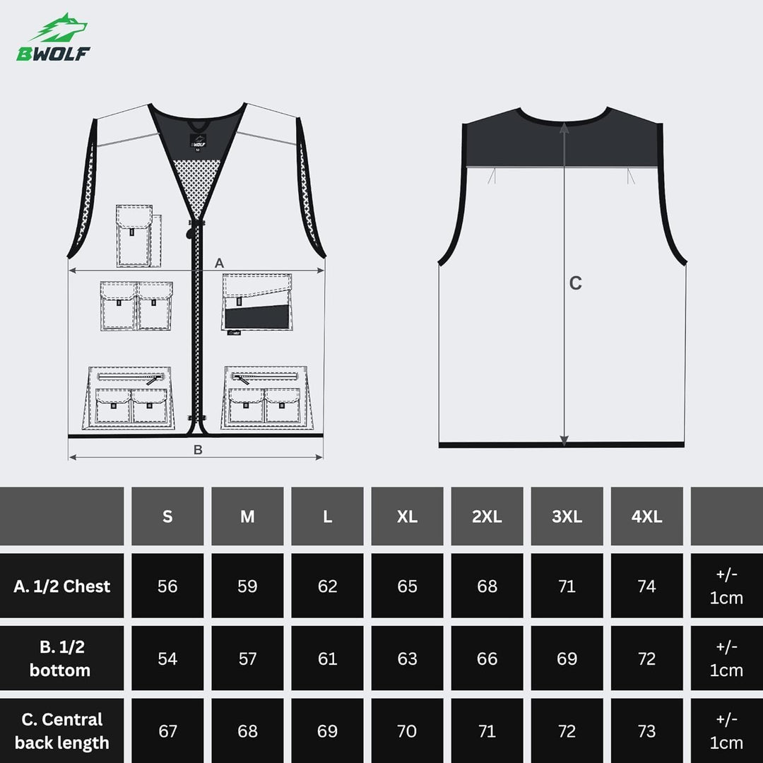 BWOLF Atlas Multifunktionale Arbeitsweste Herren Arbeitsweste Classic Grau/Orange S Grau/Schwarz/Ora