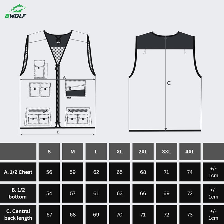 BWOLF Atlas Multifunktionale Arbeitsweste Herren Arbeitsweste Classic Grau/Orange S Grau/Schwarz/Ora