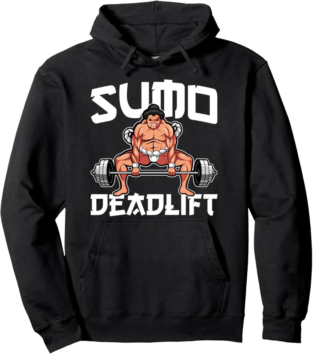 Japanisch Sumo Wrestler Kanji Deadlift Weightlifting Otaku Pullover Hoodie