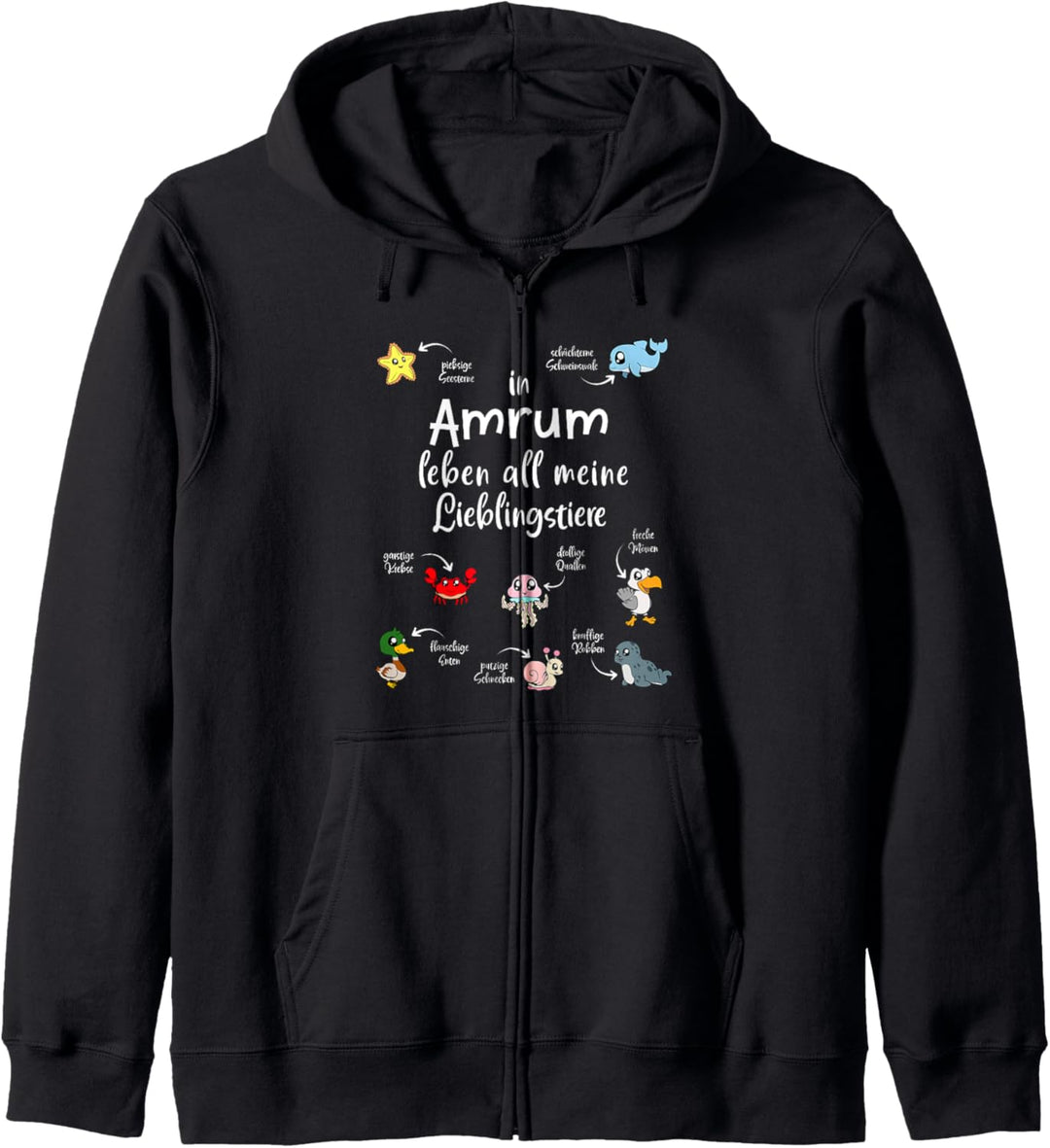 Meine Lieblingstiere in Amrum Kapuzenjacke