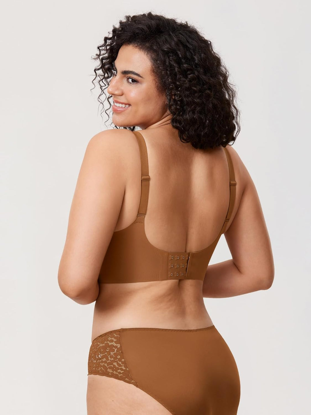 Meliwoo Damen Nahtloser BH ohne Bügel Invisible Gepolstert Entlastungs Bralette 70A Chipmunk, 70A Ch