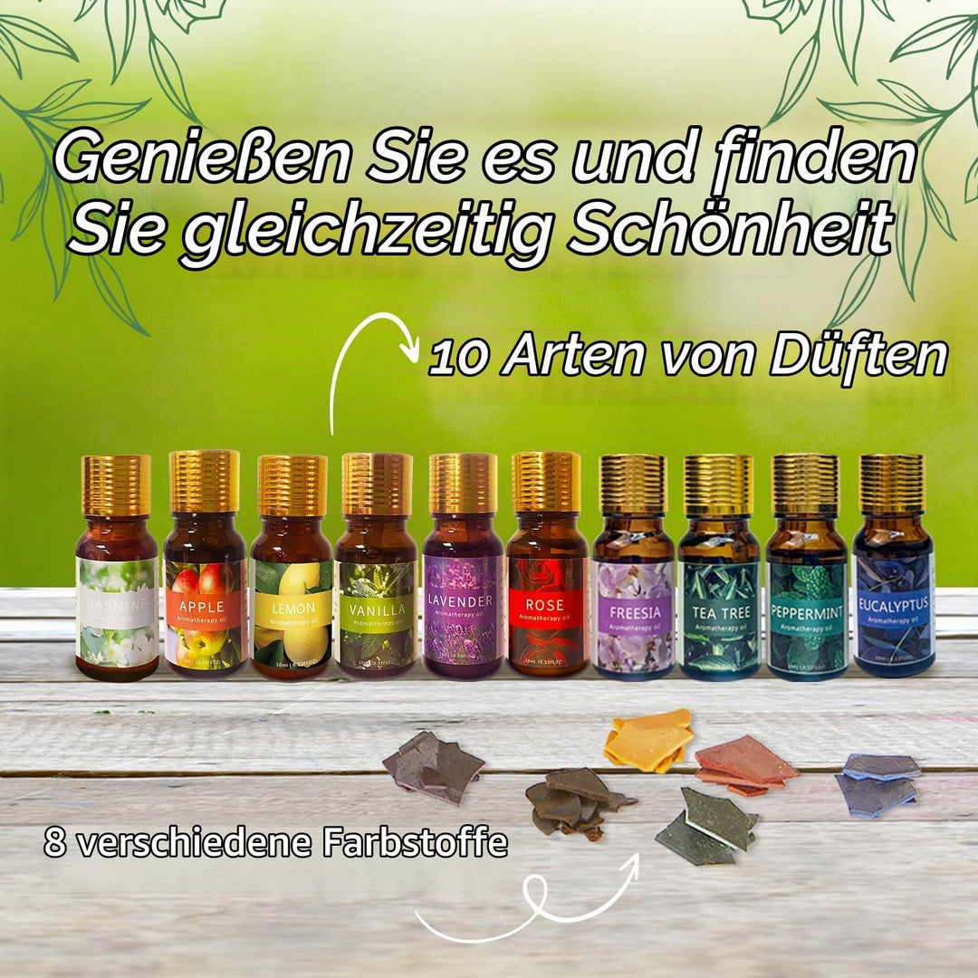LINGQIAN DIY Kerzenherstellung Set, Kerzen Selber Machen Kit Sojawachs, Elektrischer Wachsschmelztop