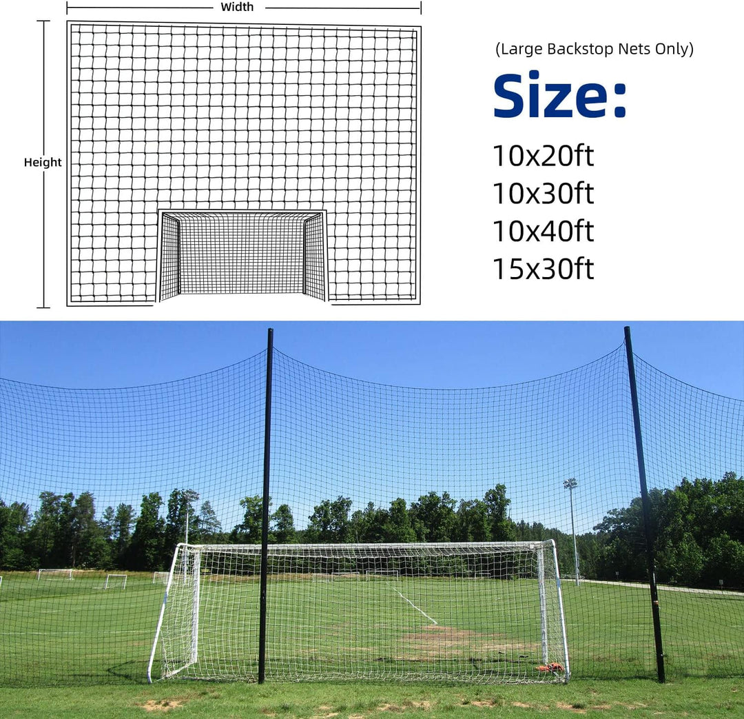 Wiseek Soccer Backstop Netz, High Impact Soccer Barrier Netz, Nylon Soccer Practice Sports Netting 1