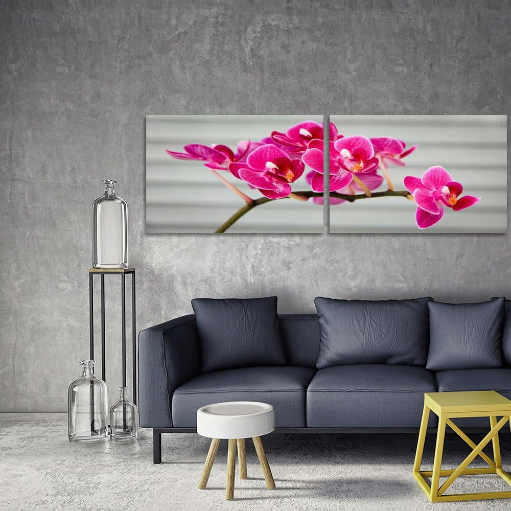 Feeby. Leinwandbild, Bilder, Wand Bild - 2 Teile - Panoramabild, Wandbilder, Kunstdruck 120x40 cm, O