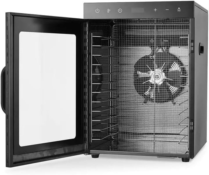 WM-2512 Dörrautomat aus Edelstahl - Kompakter Dörrautomat mit 12 Dörrgittern aus BPA-freiem Edelstah