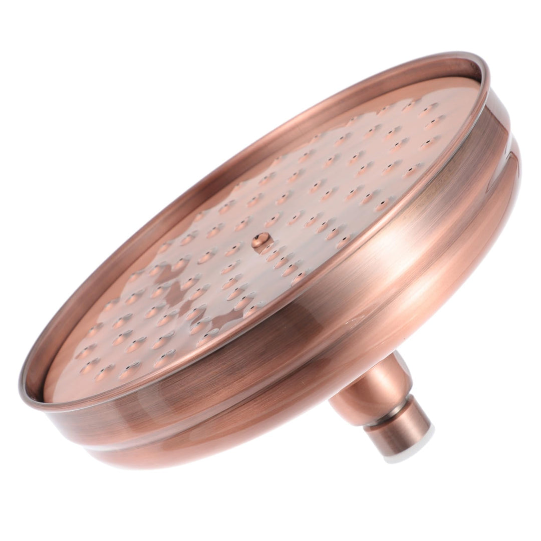 Cabilock Kupfer Duschkopf Round Dusche Sprinkler Niederschlag Duschkopf Retro Bad Regen für Zuhause
