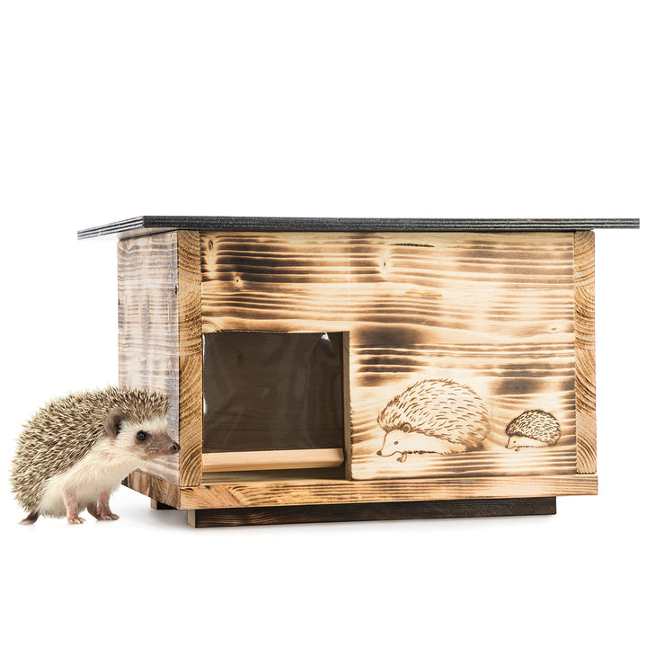 Igelhaus Neu Gebrannt (IG3) Igelhäuser Igelfutterhaus Igelhütte - Igelhaus mit Rattenklappe - mit Bo