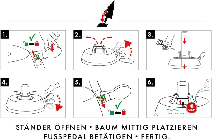 KRINNER® X-Series Christbaumständer X-240 Weihnachtsbaumständer NEU inkl. Fusspedal und 3,0 Liter Wa