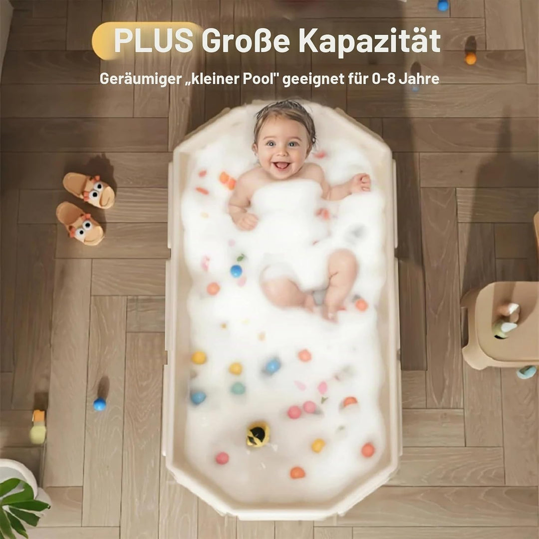 Faltbare Badewanne für Kinder - Tragbare Badewanne Platzsparende Klappbar Babywanne Grosse Kleinkind