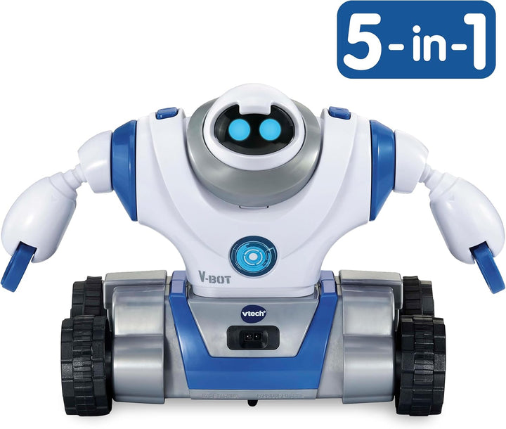 VTech V-Bot – 5-in-1 Roboter mit motorisierten Funktionen und spannenden Missionen – Für Kinder von