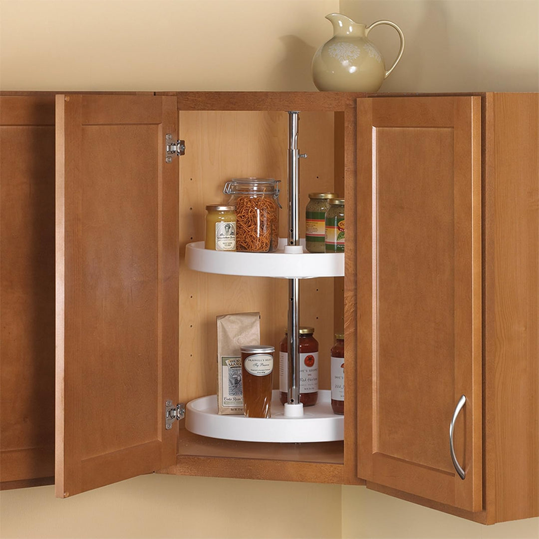 Knape & Vogt Lazy Susan Organizer aus Kunststoff, 2-stöckig, Lazy Susan für Schrank, rund, 50,8 cm,