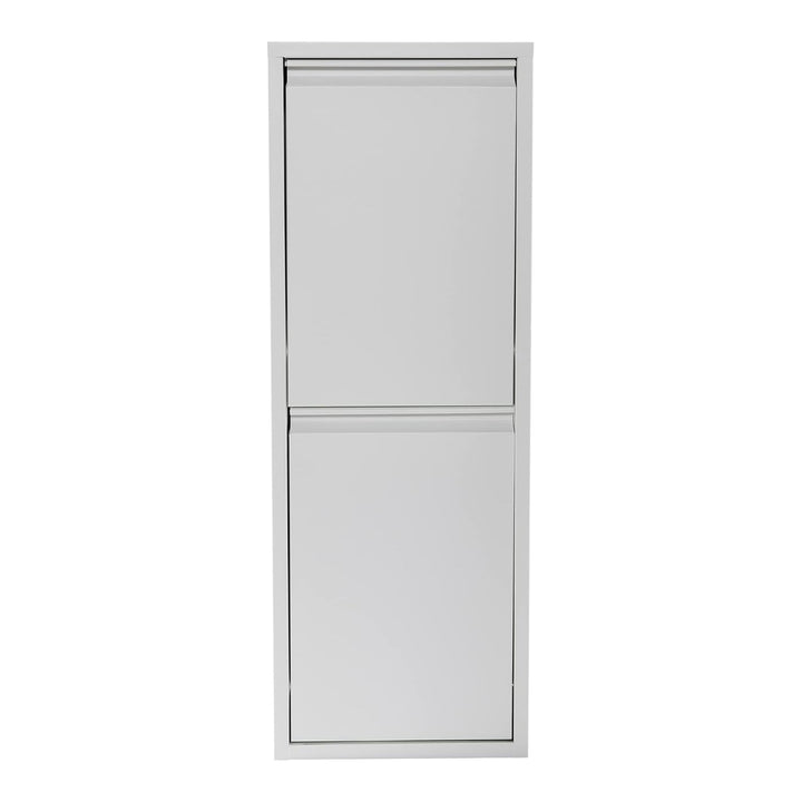 [en.casa] Mülltrennschrank Sollentuna Abfallschrank aus Metall 93 x 33 x 25 cm Mülltrennsystem mit 2