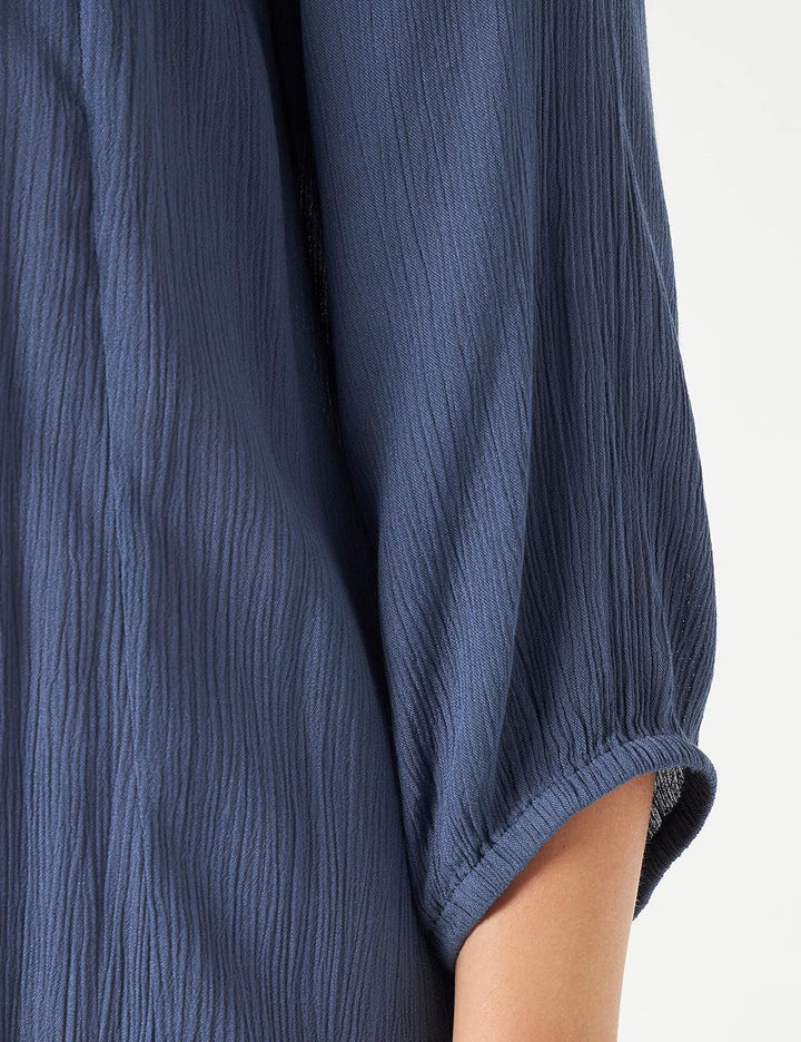 KAFFE CURVE Damen Kclouisa Ami Kleid Casual Dress 40 Grosse Grössen Vintage Indigo, 40 Grosse Grösse