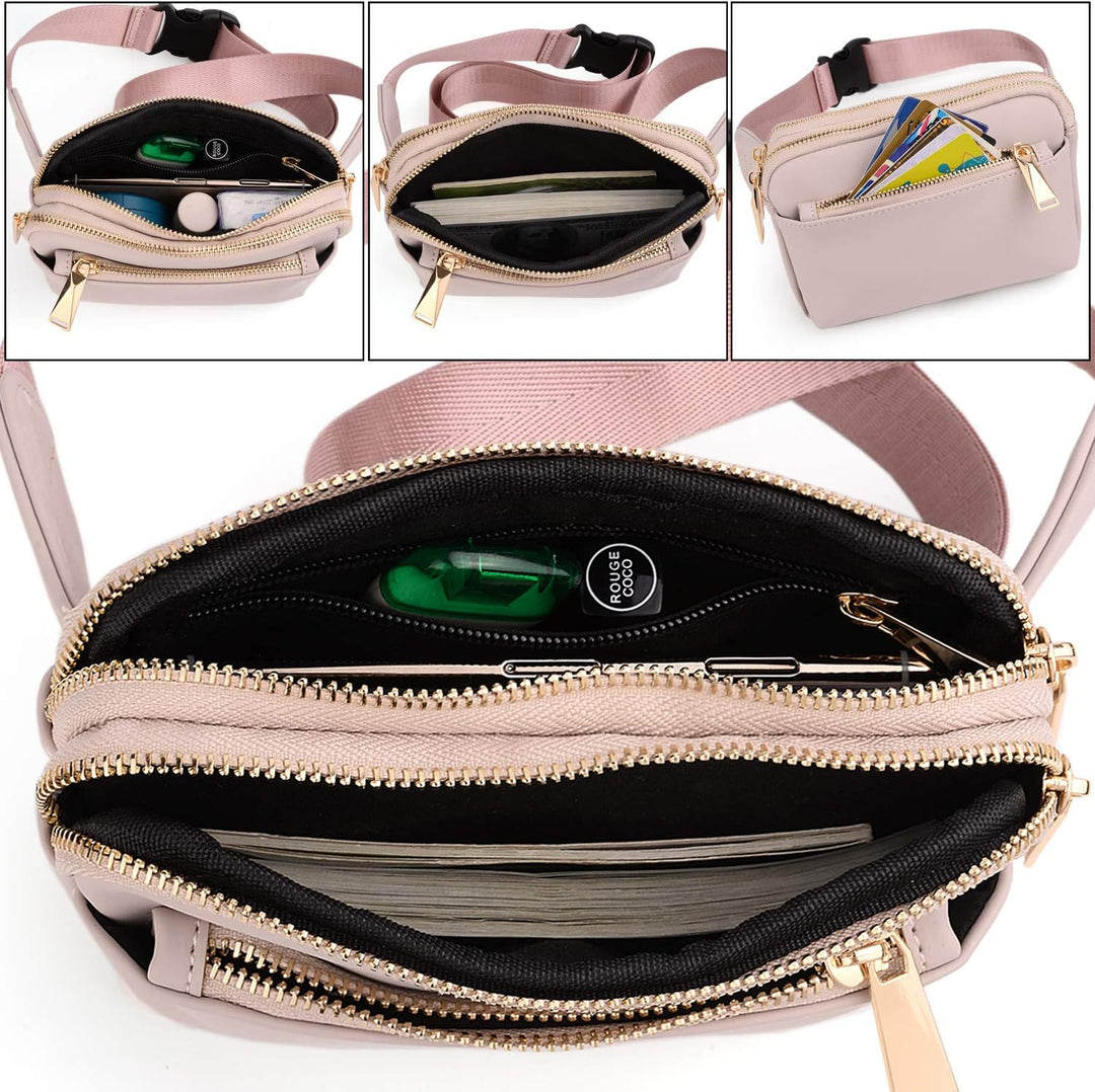 Geldbörse Damen Brieftasche UTO PU Leder Multifunktions Zip um Clutch für Handy 0759c Pu Rosa, 0759c