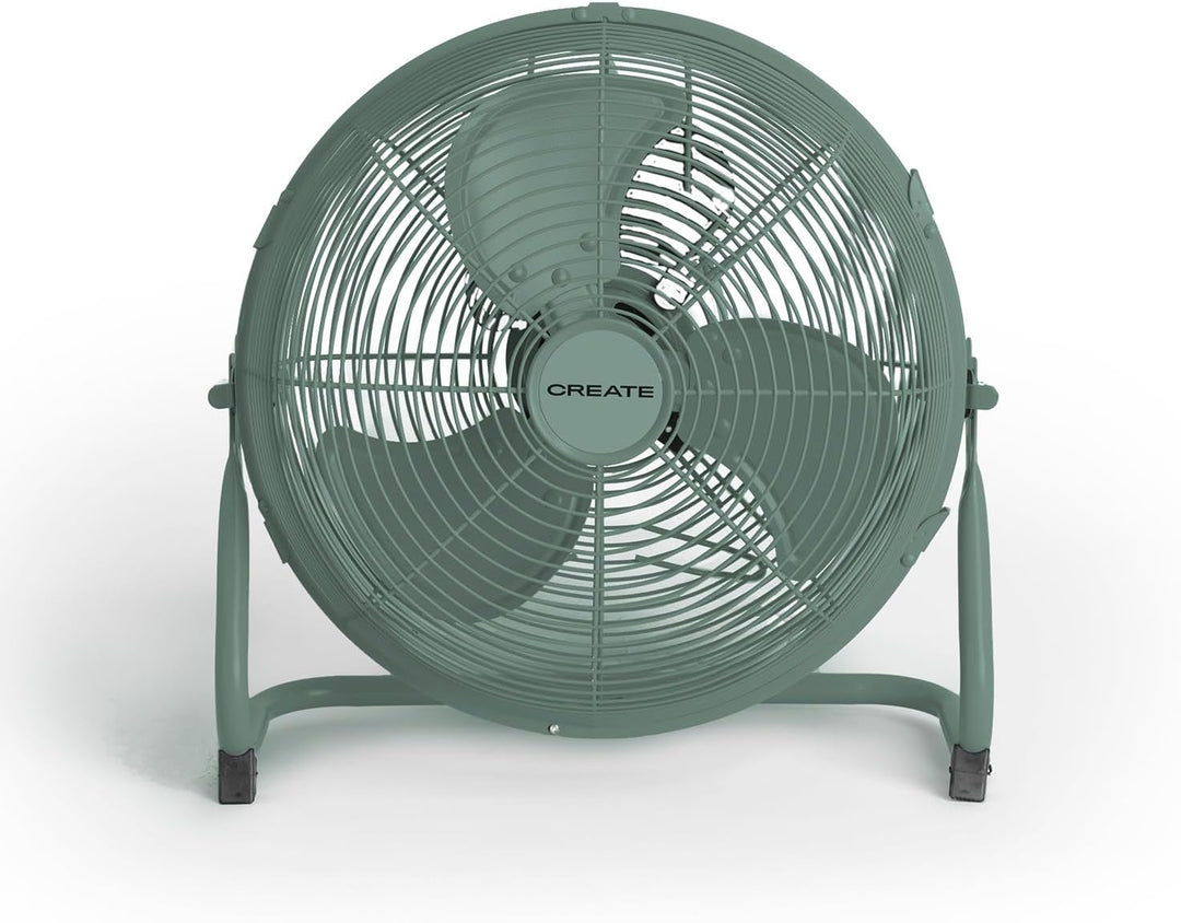 CREATE / AIR FLOOR RETRO/Industrieller Bodenventilator/Grün-Sage Ventilator, 12 Zoll, starker Luftst