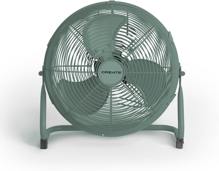 CREATE / AIR FLOOR RETRO/Industrieller Bodenventilator/Grün-Sage Ventilator, 12 Zoll, starker Luftst
